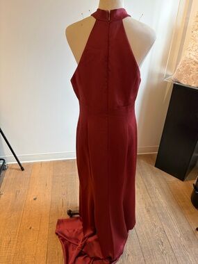 Amsale Jacinta Halter Backless Evening Gown
